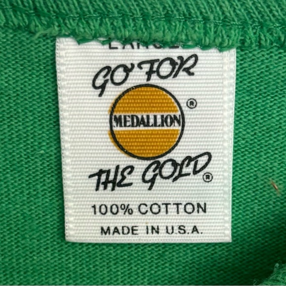 Vintage 80’s-90’s Medallion Go For The Gold Boston Celtics T Shirt Size Large - Picture 2 of 5